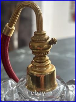 Ancien Vaporisateur De Parfum En Cristal Taillé Art Déco Marcel Franck