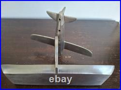 Ancien Vide-poche Cendrier Maquette Avion Art Déco Dewoitine D. 520 600g