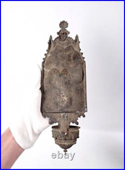 Ancien bénitier en régule Art Déco de Notre Dame de Lourdes début XXème