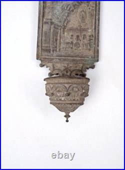 Ancien bénitier en régule Art Déco de Notre Dame de Lourdes début XXème