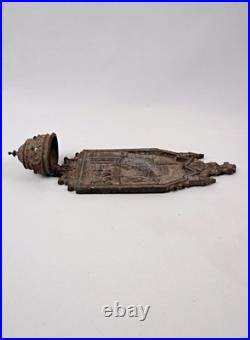 Ancien bénitier en régule Art Déco de Notre Dame de Lourdes début XXème