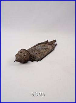 Ancien bénitier en régule Art Déco de Notre Dame de Lourdes début XXème