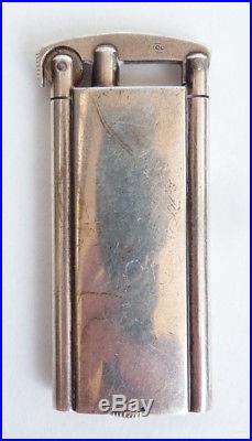 Ancien briquet à essence en argent massif 800 silver lighter Art Deco