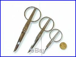 Ancien coffret ciseaux ELOI PERNET ART DECO old set scissors couteau knife