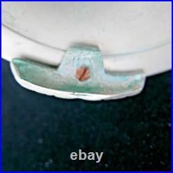 Ancien encrier ART DECO pharaon égypte toutankamon metal chromé 1930 écriture