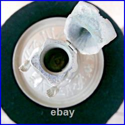 Ancien encrier ART DECO pharaon égypte toutankamon metal chromé 1930 écriture