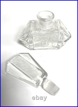 Ancien flacon de parfum de collection Baccarat Le Clairupt Art Déco Verre Moulé