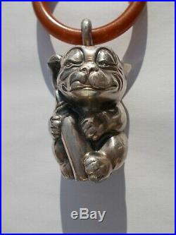 Ancien hochet art deco ELLDEE Bonzo dog antique 30s rattle baby sculpture figure