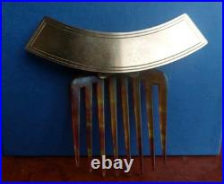 Ancien peigne diadème à cheveux Art Deco plaque rotative fashion week