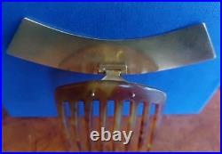 Ancien peigne diadème à cheveux Art Deco plaque rotative fashion week