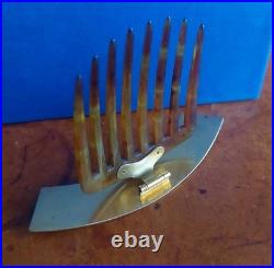 Ancien peigne diadème à cheveux Art Deco plaque rotative fashion week