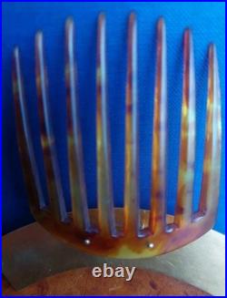 Ancien peigne diadème à cheveux Art Deco plaque rotative fashion week