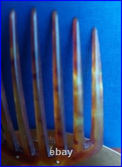 Ancien peigne diadème à cheveux Art Deco plaque rotative fashion week