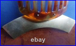 Ancien peigne diadème à cheveux Art Deco plaque rotative fashion week