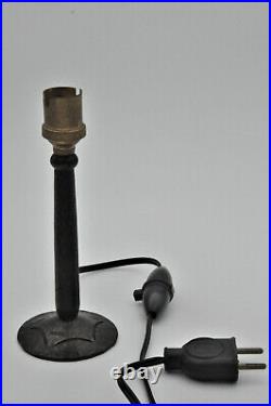Ancien pied de lampe en ferronnerie d'art signé E. ROUX dlg BRANDT collection