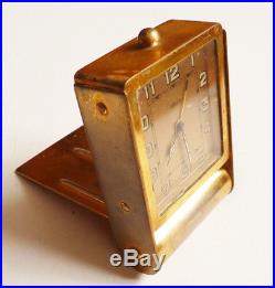 Ancien réveil pendulette de voyage JAEGER 8 jours Swiss pendule clock reloj
