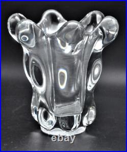 Ancien vase en cristal de VANNES Bretagne art déco design collection verrerie