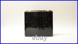 Ancienne Boîte à cigarettes automatique coulissante bakélite noire Art-Déco