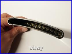 Ancienne Boîte à cigarettes automatique coulissante bakélite noire Art-Déco