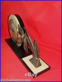 Ancienne Pendule Art Deco Marbre Mécanisme Bayard 7 Rubis / Horloge Old Clock