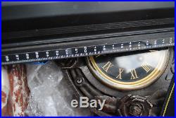 Ancienne Pendule art nouveau art déco fer forgé 1900 marbre clock pendulum