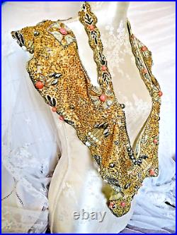 Ancienne Robe Perlee 1920 Art Deco En Etat D'etre Porte/antique 1920 Beaded Gown