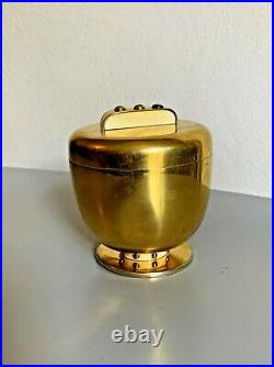 Ancienne boite ciboire Art Deco en métal doré vermeil calice religion