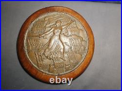 Ancienne grosse medaille plaque en bronze art deco G. GUIRAUD militaire marine