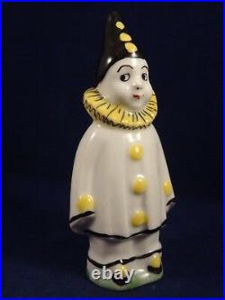 Ancienne salière porcelaine Limoges Irma Degnef Art Déco Pierrot clown cirque 20