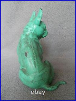 Ancienne statue art deco 1920 bouledogue francais sculpture chien french bulldog