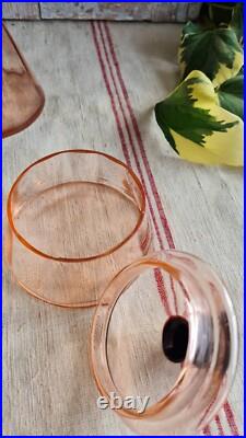 Anciens Flacons Parfum Salle De Bain En Verre Rose Art Deco