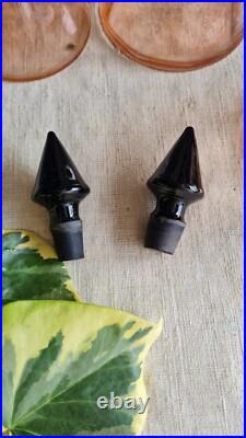 Anciens Flacons Parfum Salle De Bain En Verre Rose Art Deco