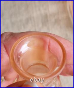 Anciens Flacons Parfum Salle De Bain En Verre Rose Art Deco