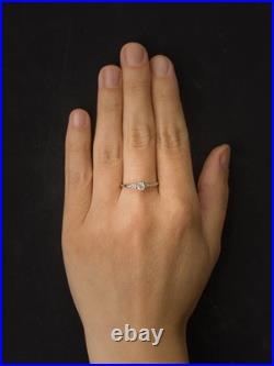 Antique Art Déco Diamant 10K or Jaune Sur Solitaire Bague de Fiançailles Sz 5-12