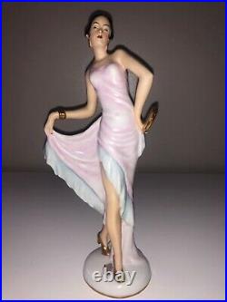 Antique Art Deco German Porcelain Lady Femme Danseuse Ballerine figurine figure