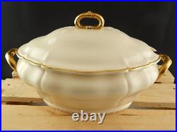 Antique Art Déco Soupière Centre de Table Céramique Décoration Or Villeroy&Boch Antique Art Déco Soupière Centre de Table Céramique Décoration Or Villeroy&Boch
