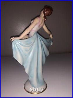 Antique Art Deco allemand Lady femme ballerine danseuse en porcelaine figurine figure