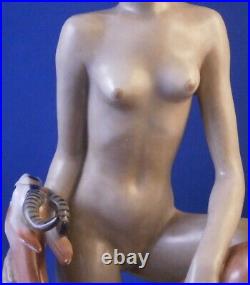 Antique Augarten Porcelaine Africain Lady Figurine Porzellan Figur Art Déco