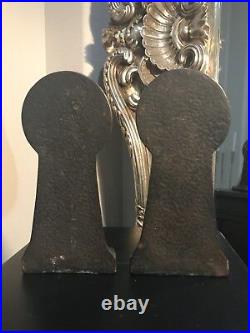 Antique FEMALE NUDE LADY ART DECO statue sculpture bronze Serre-Livres Droit Justice