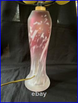 Antique Français Art Déco 1920's Champignon Lampe Pate de Verre Antique Français Art Déco 1920's Champignon Lampe Pate de Verre