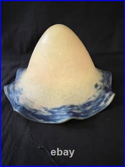 Antique Français Art Déco 1920's Champignon Lampe Pate de Verre Antique Français Art Déco 1920's Champignon Lampe Pate de Verre
