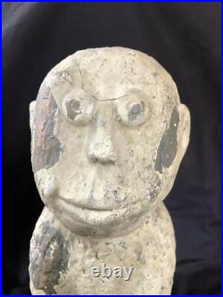 Antique Grand Céramique Art Déco Singe Figurine. Amsterdam École