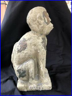 Antique Grand Céramique Art Déco Singe Figurine. Amsterdam École