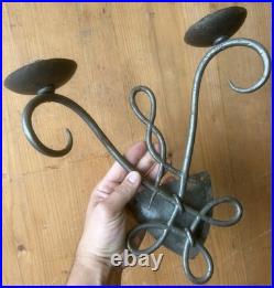 Applique Art Deco Moderniste Fer Forgé Ancien Jules Leleu Lampe