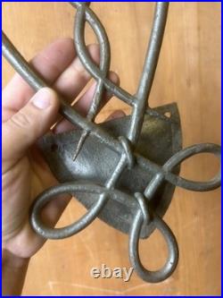 Applique Art Deco Moderniste Fer Forgé Ancien Jules Leleu Lampe