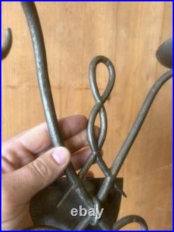 Applique Art Deco Moderniste Fer Forgé Ancien Jules Leleu Lampe