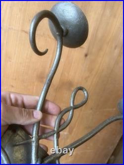 Applique Art Deco Moderniste Fer Forgé Ancien Jules Leleu Lampe