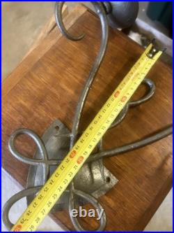 Applique Art Deco Moderniste Fer Forgé Ancien Jules Leleu Lampe