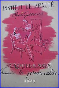 Aquarelle Burlet Viennay Projet Publicitaire Art-deco Rene Garraud -1925