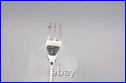 Argent Antique Art Déco Cocktail Fromage Olive Cornichon Fourche Walker & Hall
